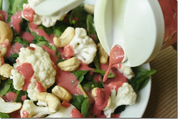 Strawberry-almond-salad-dressing-pour