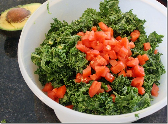 how-to-massage-kale-tomato-dice