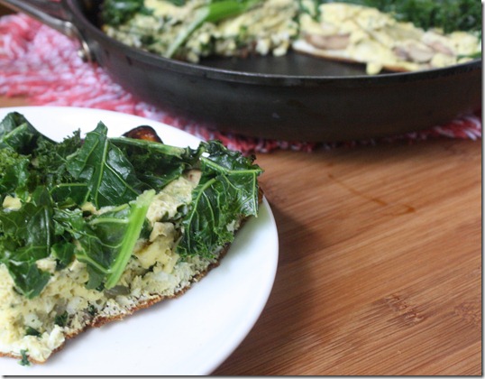 Stovetop-Kale-And-Mushroom-Frittata