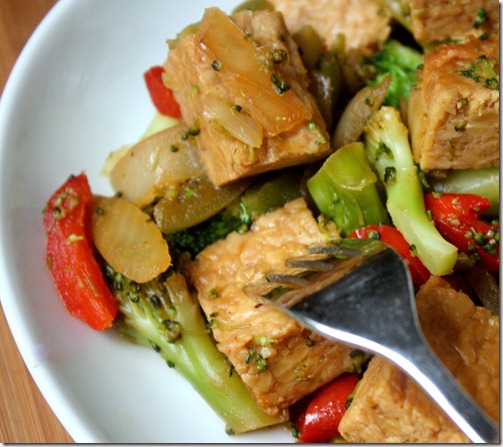 tempeh-and-broccoli-fork