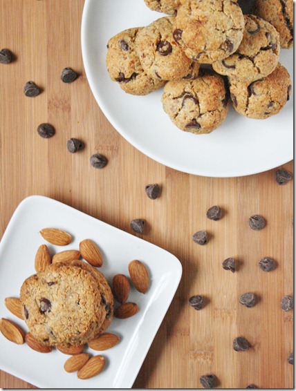 almond-flour-chocolate-chip-cookies-overhead