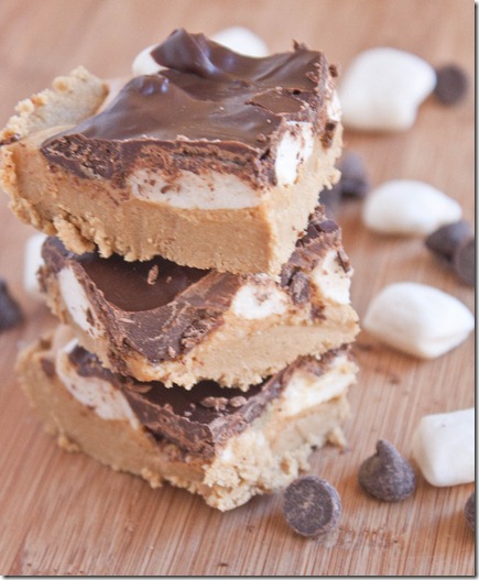 no-bake-peanut-butter-smores-bars-stack