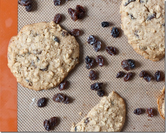 gluten-free-oatmeal-raisin-cookies-overhead