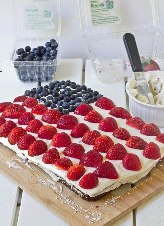 Gluten-Free Chocolate Flag Cake Finished