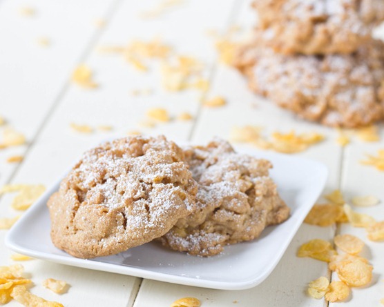 Peanut Butter Corn Flakes Cookies