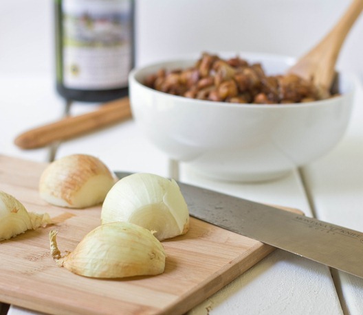 Caramelized Onion and Balsamic Vinegar Bean Salad Onions