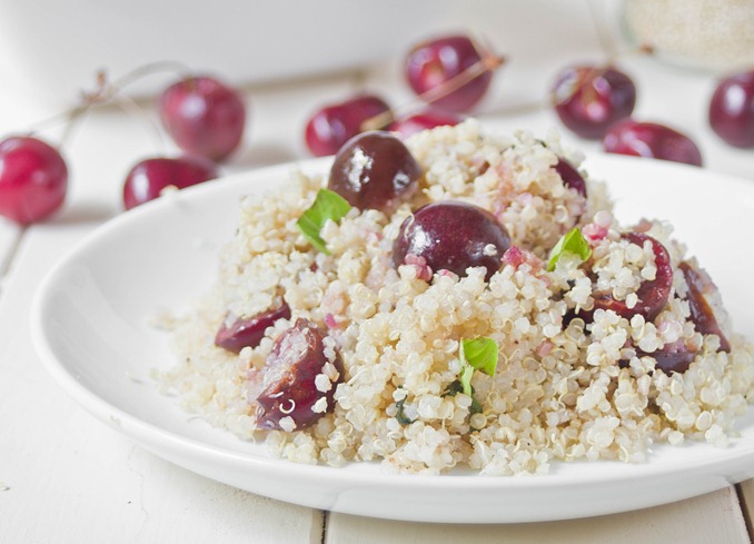 Cherry Basil Quinoa Plated