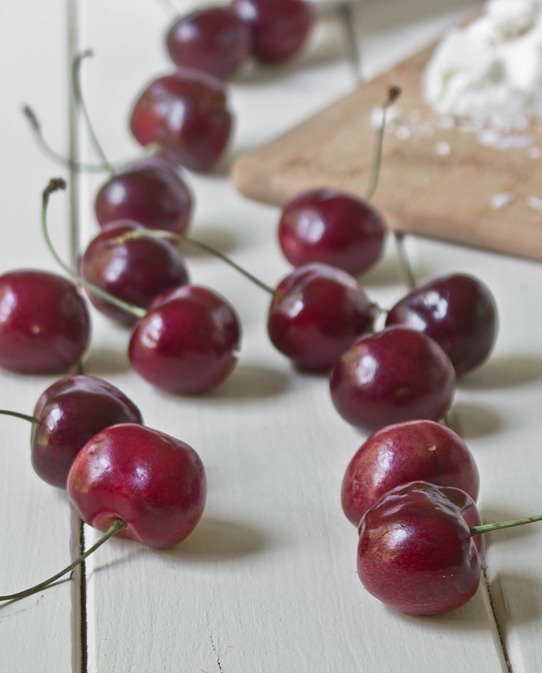 Cherry Coconut Pavlova Cherries