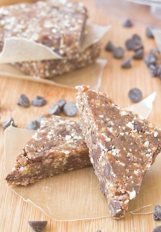 Copycat Peanut Butter Chocolate Chip Larabars Serving