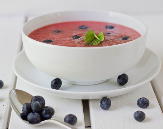 Easy Chilled Watermelon Soup Serving