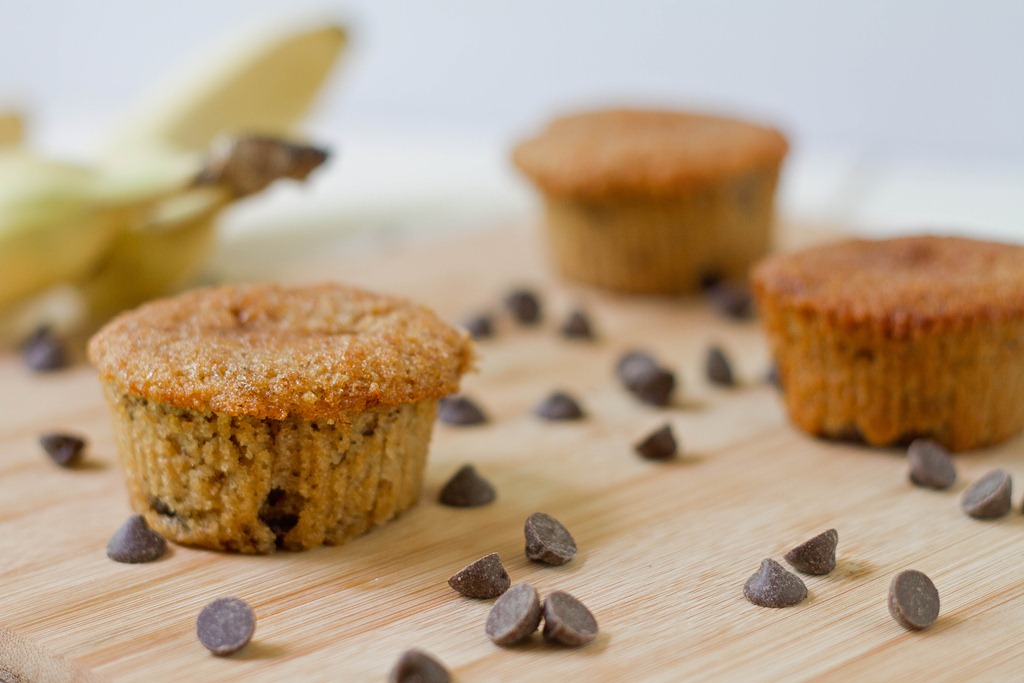 Gluten Free Banana Chocolate Chip Muffins The Wannabe Chef