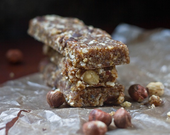 copycat chocolate hazelnut larabars stack