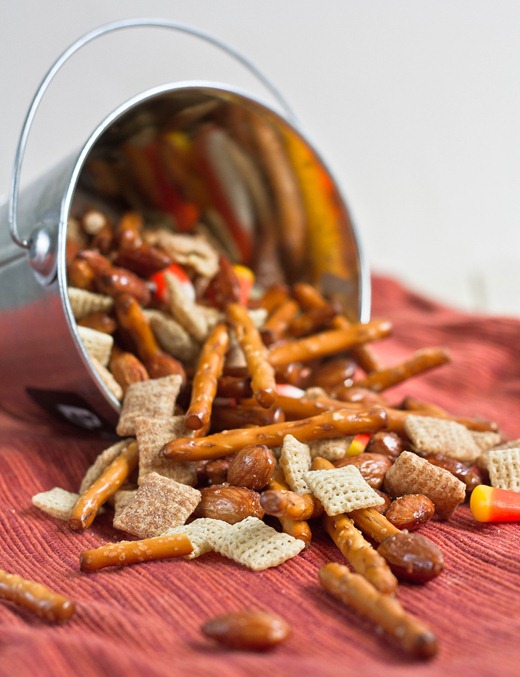 Salty-Sweet Halloween Chex Mix Bucket