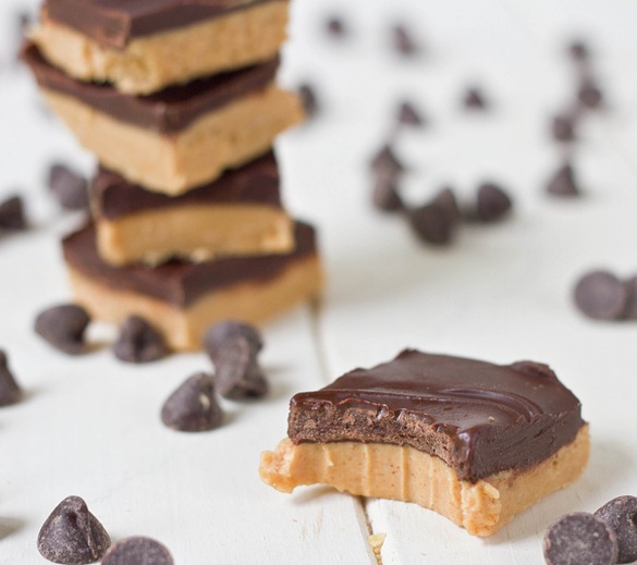 Chocolate Peanut Butter Bars Bite