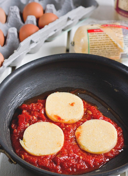 Easy Polenta and Eggs Pan