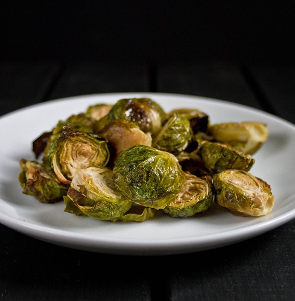 Maple Roasted Brussels Sprouts Plated