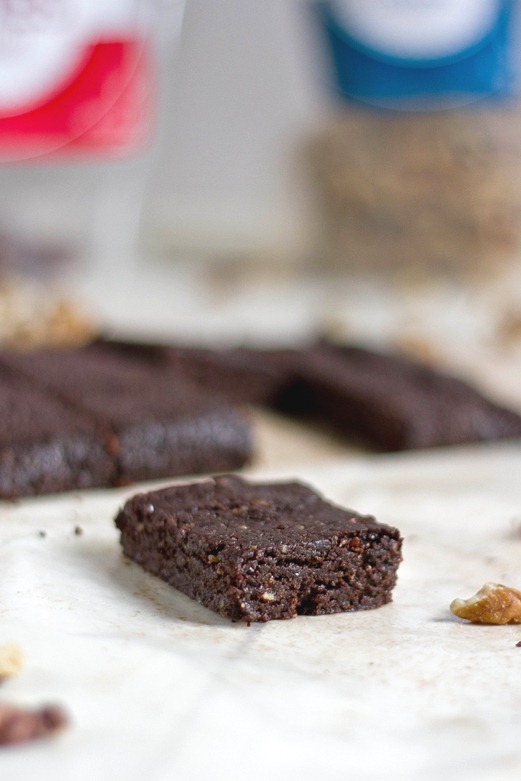 Raw Walnut Brownies Serving