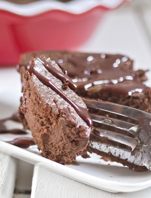 Chocolate Pumpkin Baked Custard Fork
