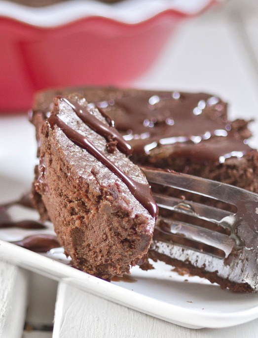 Chocolate Pumpkin Baked Custard Fork