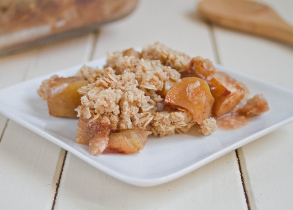 Gluten-Free apple crisp serving