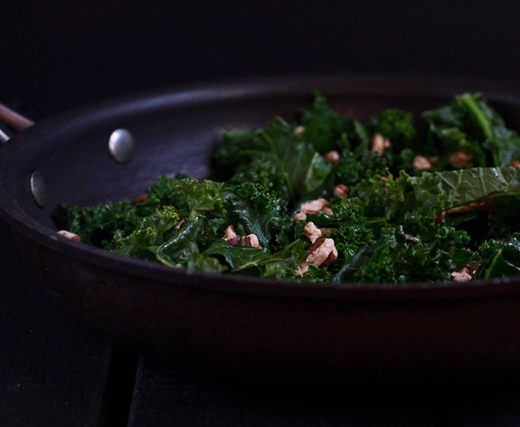 Sautéed Kale with Pecans pecans