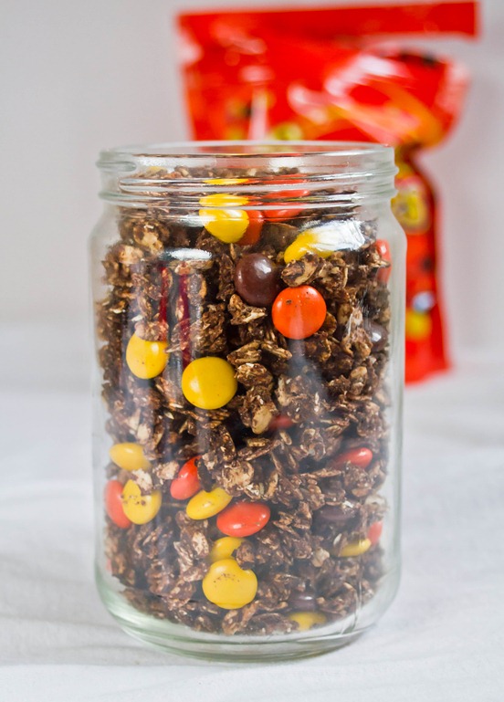 Reese's Pieces Granola Jar