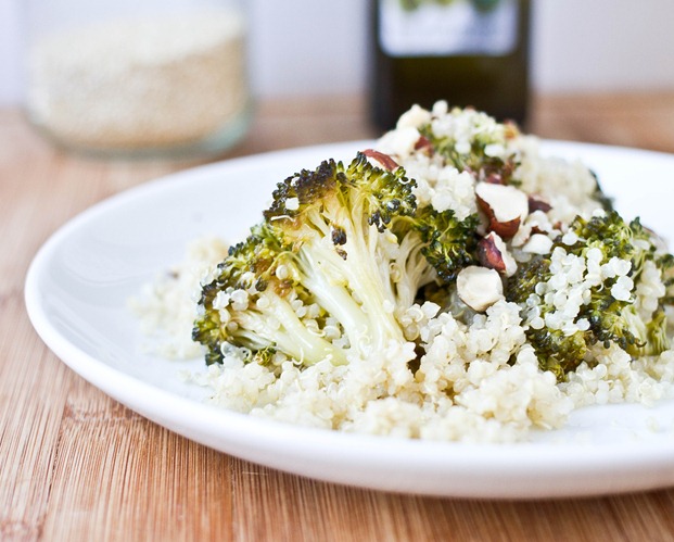 Roasted Broccoli Quinoa Serving