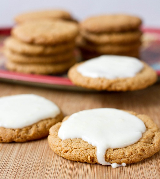 Vanilla-Almond Butter Cookies Yield