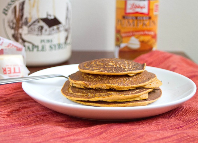 gluten-free pumpkin pancakes finished