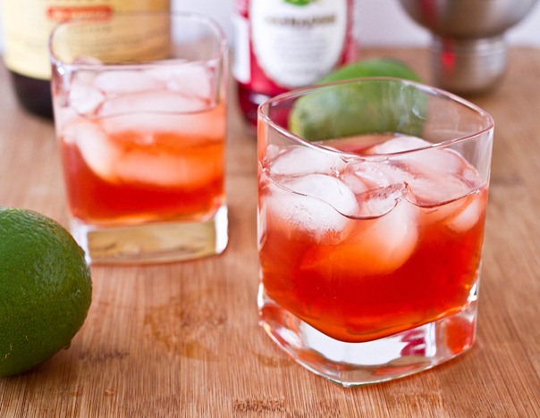 Amaretto Sour with Grenadine Serving