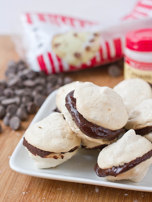 Chocolate-Coffee Meringue Sandwiches Yield