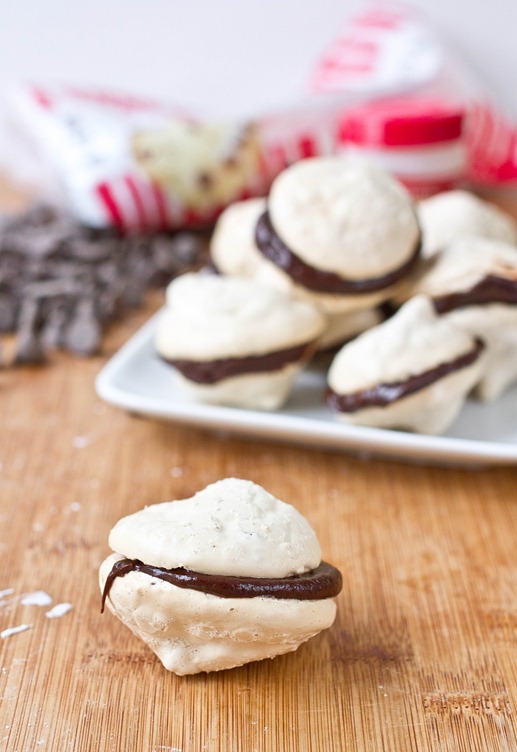 Chocolate-Coffee Meringue Sandwiches