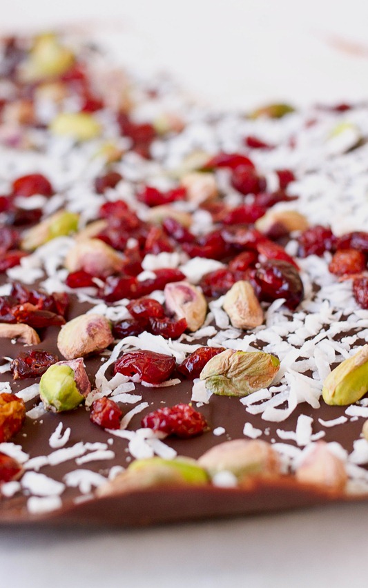 Coconut Pistachio Bark Unbroken