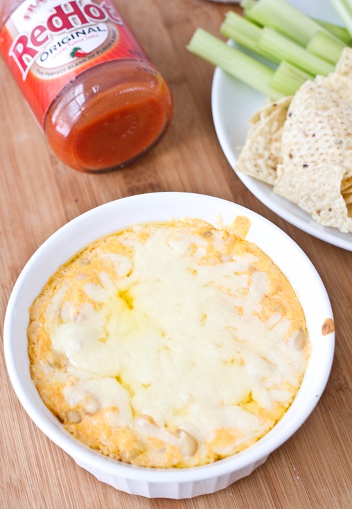 Vegetarian Buffalo Chicken Dip Cooked