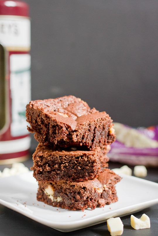 white chocolate peppermint brownies