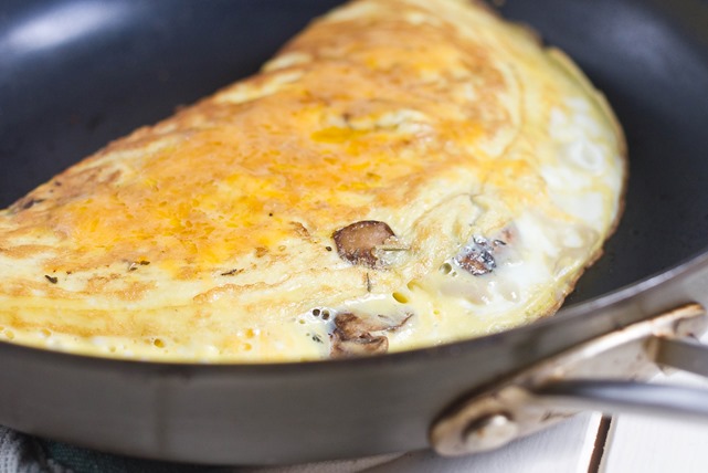 Mushroom and Herb Cheese Omelette Finished