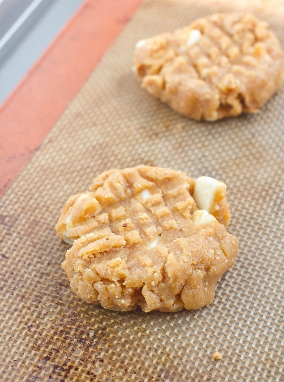 White Chocolate Peanut Butter Cookies Raw