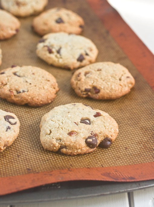 Almond Flour Chocolate Chip Cookies Baked