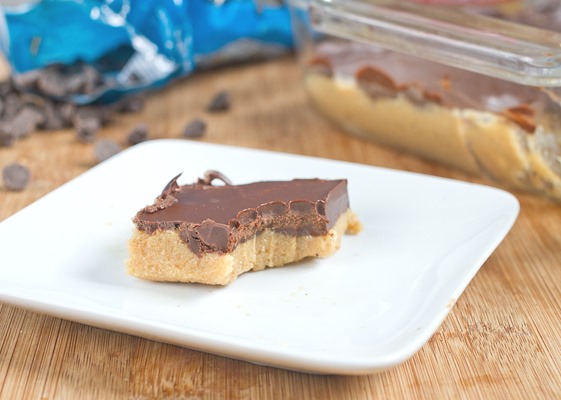 Chocolate Peanut Butter Bars Bite