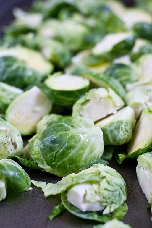 Roasted Balsamic Brussels Sprouts Prep