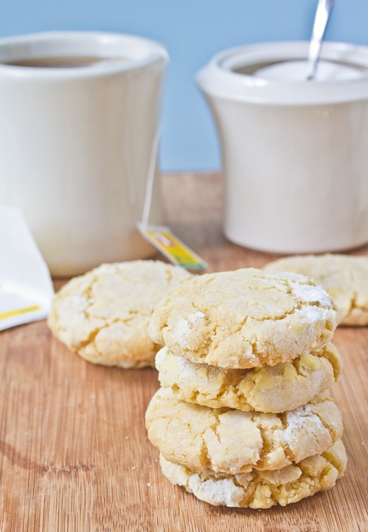 Gluten-Free Lemon Crinkle Cookies Stack