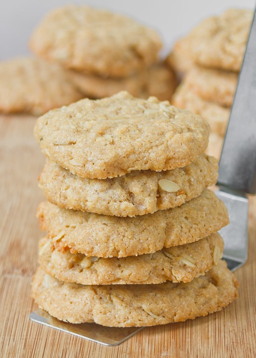 Peanut Butter Oatmeal Cookies Stacked