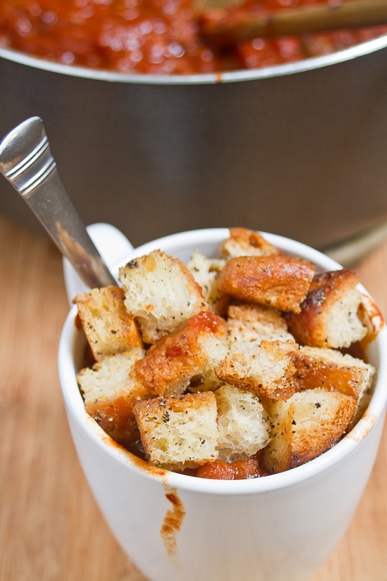 Hipsterfood’s Easy Lentil Soup Croutons