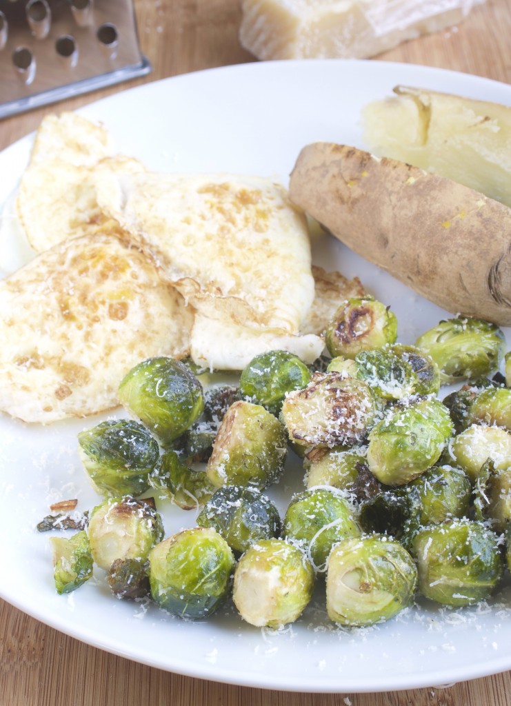 Roasted Garlic Parmesan Brussels Sprouts
